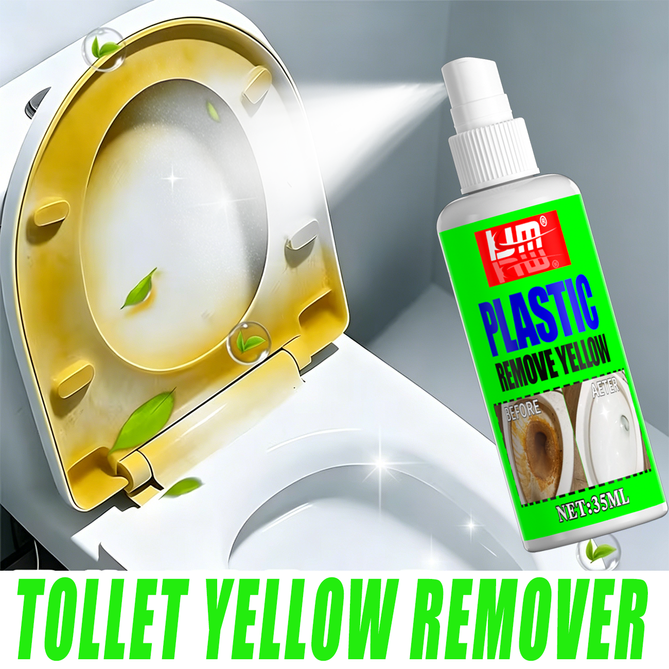 Seat Cleaner Fabric - KJM 35ml Toilet Seat Yellow Remover