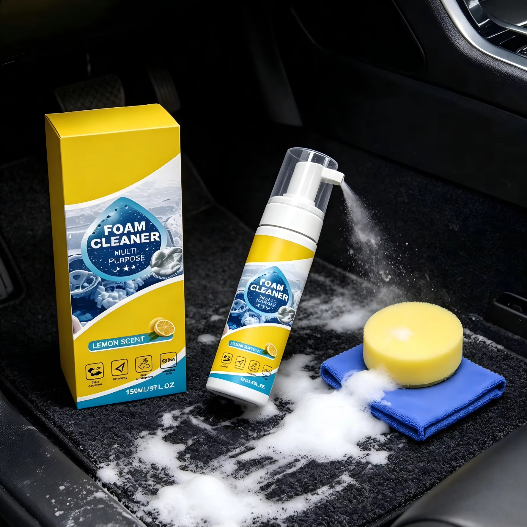 Multi-Purpose Foam Car Interio - مراجعة Leather Cleaner Interior وسعره