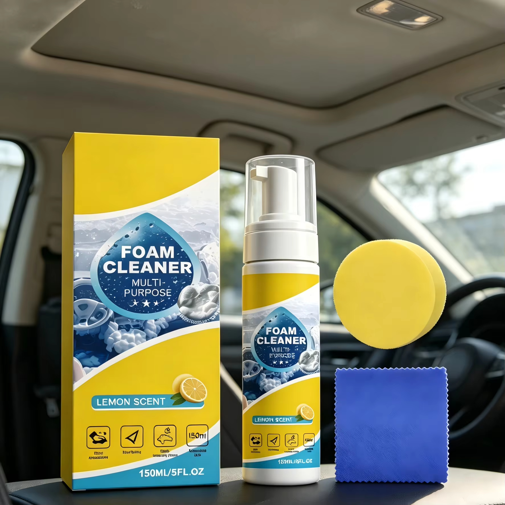 Multi-Purpose Foam Car Interio - مراجعة Leather Cleaner Interior وسعره