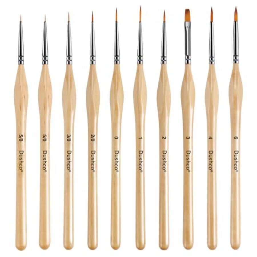 10 pcs Miniature Detail Paint  - مراجعة Detailing Brush Set وسعره