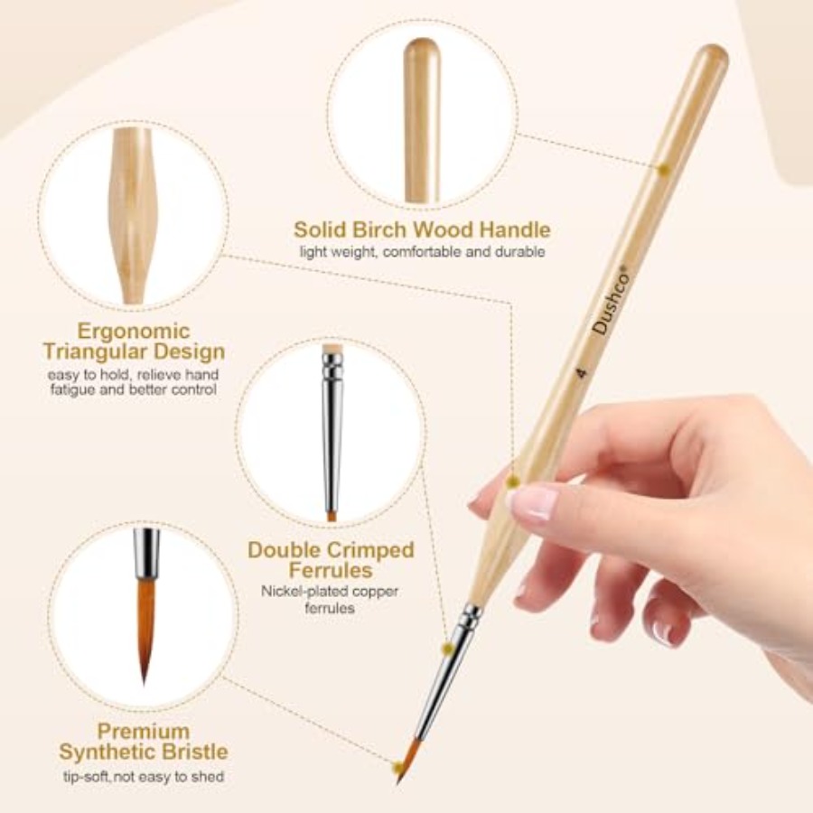 10 pcs Miniature Detail Paint  - مراجعة Detailing Brush Set وسعره