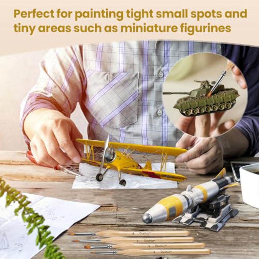 10 pcs Miniature Detail Paint  - مراجعة Detailing Brush Set وسعره
