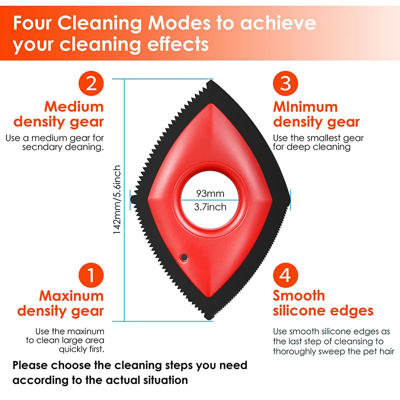 4 Modes Pet Hair Remover Comb  - مراجعة Seat Cleaner Fabric وسعره