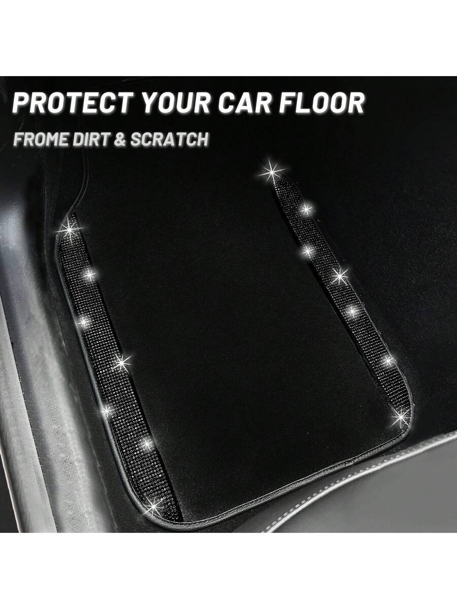 Bling Car Floor Mats Set With  - مراجعة Dirt Brush Interior وسعره