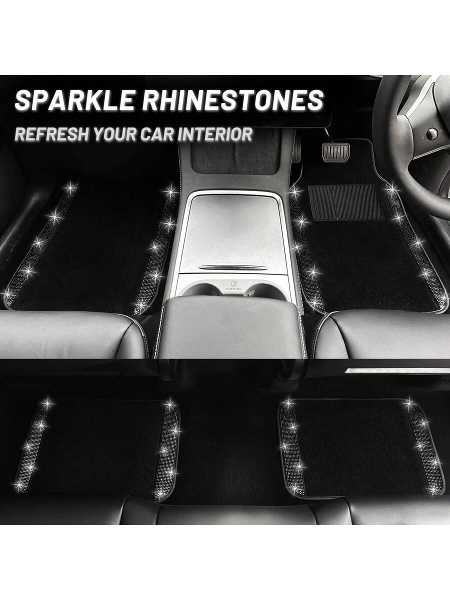 Bling Car Floor Mats Set With  - مراجعة Dirt Brush Interior وسعره