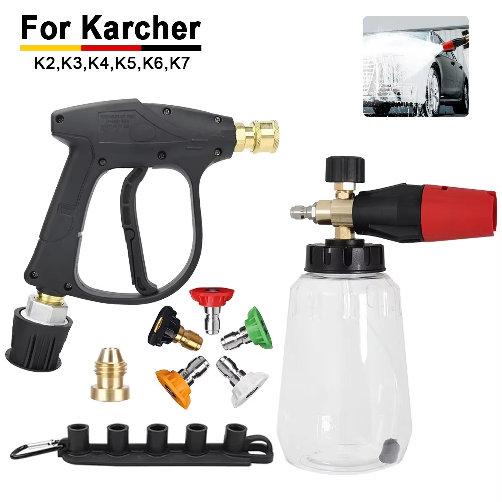 Snow Foam Cannon Lance Kit Com - مراجعة Pressure Washer Foam Gun وسعره