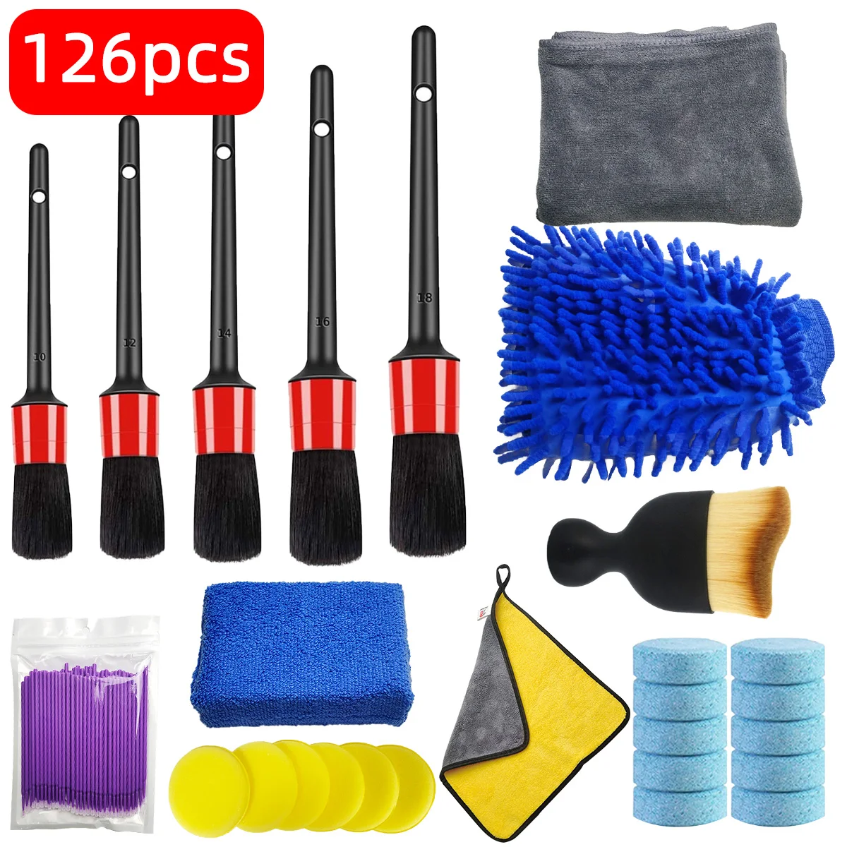 126-Piece Car Detail Cleaning  - مراجعة Dirt Brush Interior وسعره