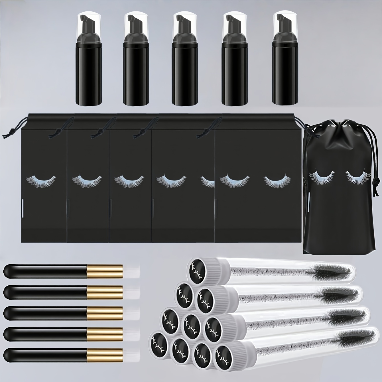 20Pcs Lash Care Kit - 5 Foam P - مراجعة Detailing Brush Set وسعره