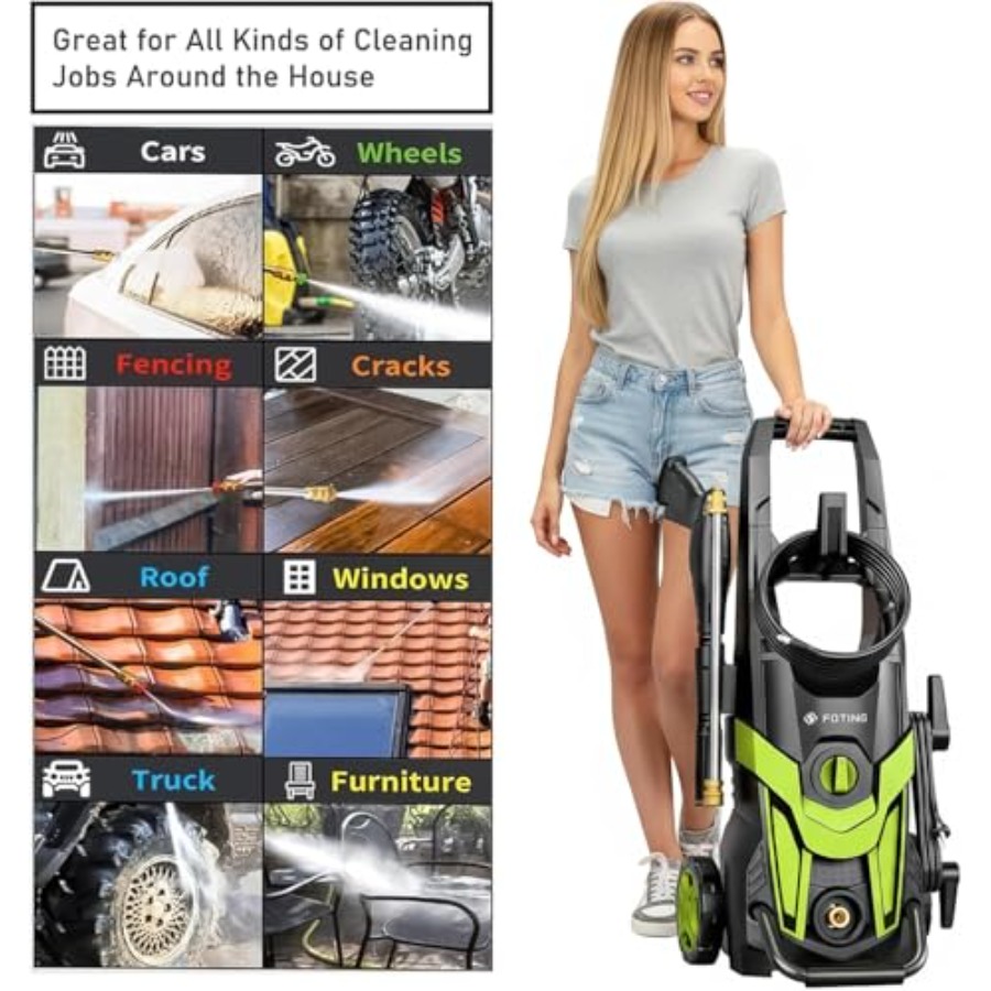 Power waher 4300PSI with 4 Qui - مراجعة Foam Cannon Car Wash وسعره