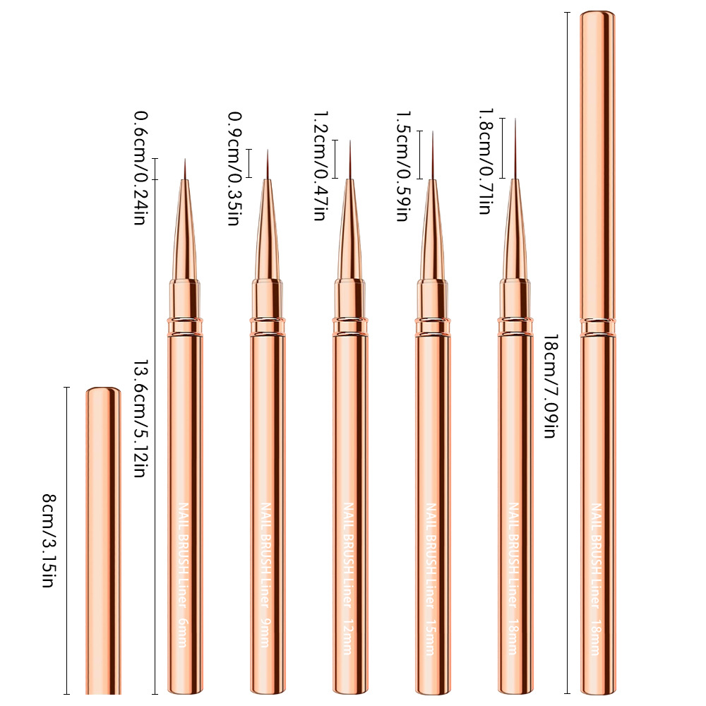 1/3/5pcs Nail Art Liner Brushe - مراجعة Detailing Brush Set وسعره