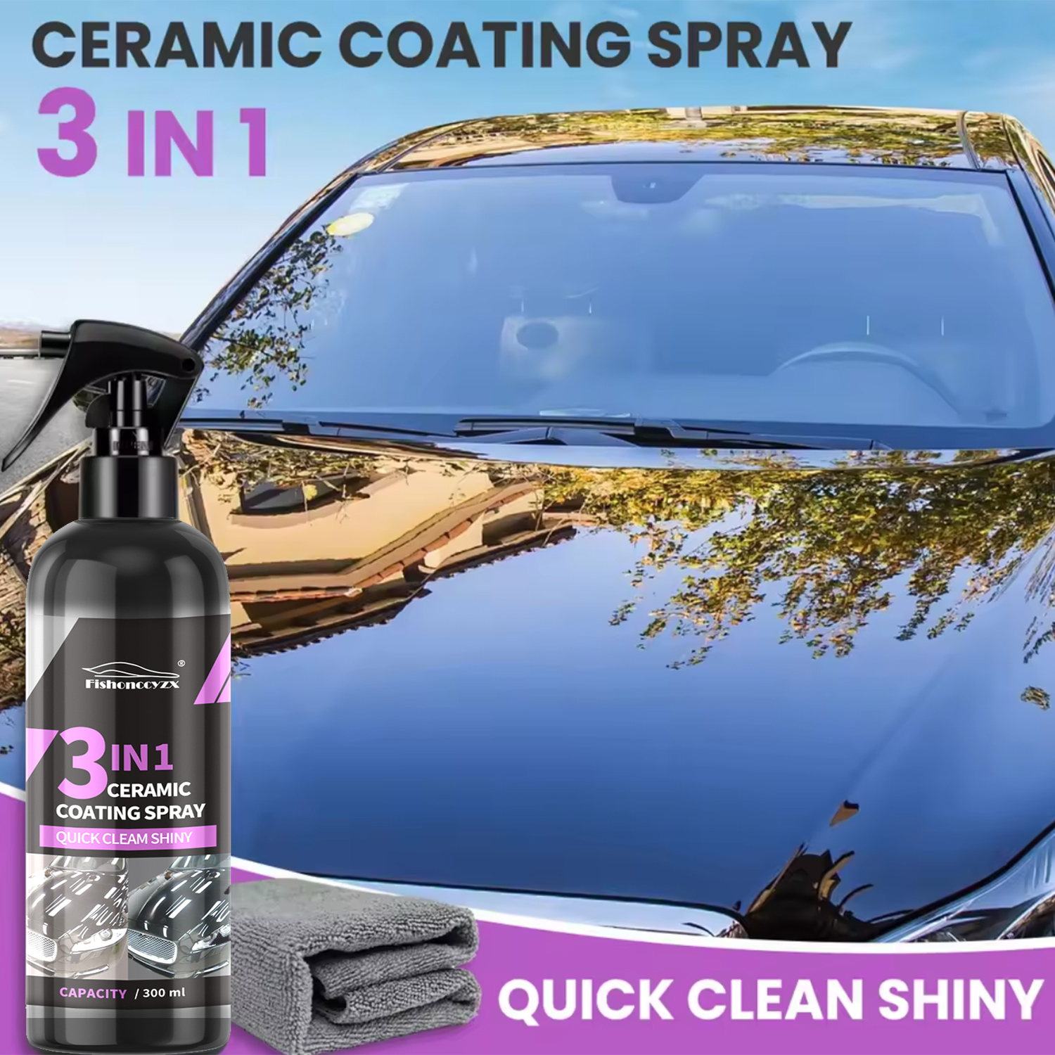3 in 1 Car Ceramic Liquid Coat - مراجعة Car Wax Ceramic Coating وسعره