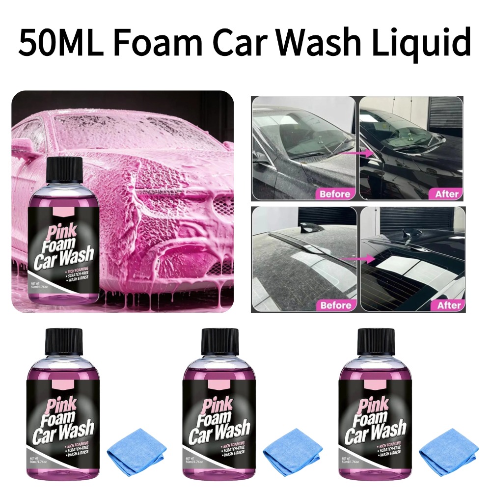 50ml Foam Car Wash Liquid Acti - مراجعة Microfiber Towel Detailing وسعره