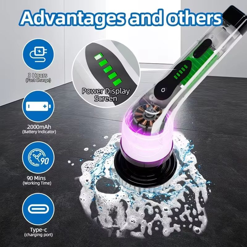 Wireless Electric Spin Scrubbe - مراجعة Car Cleaning Brush وسعره