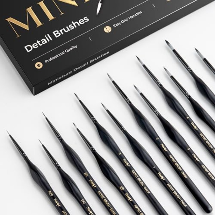 Detail Paint Brushes Set, 12 P - مراجعة Detailing Brush Set وسعره