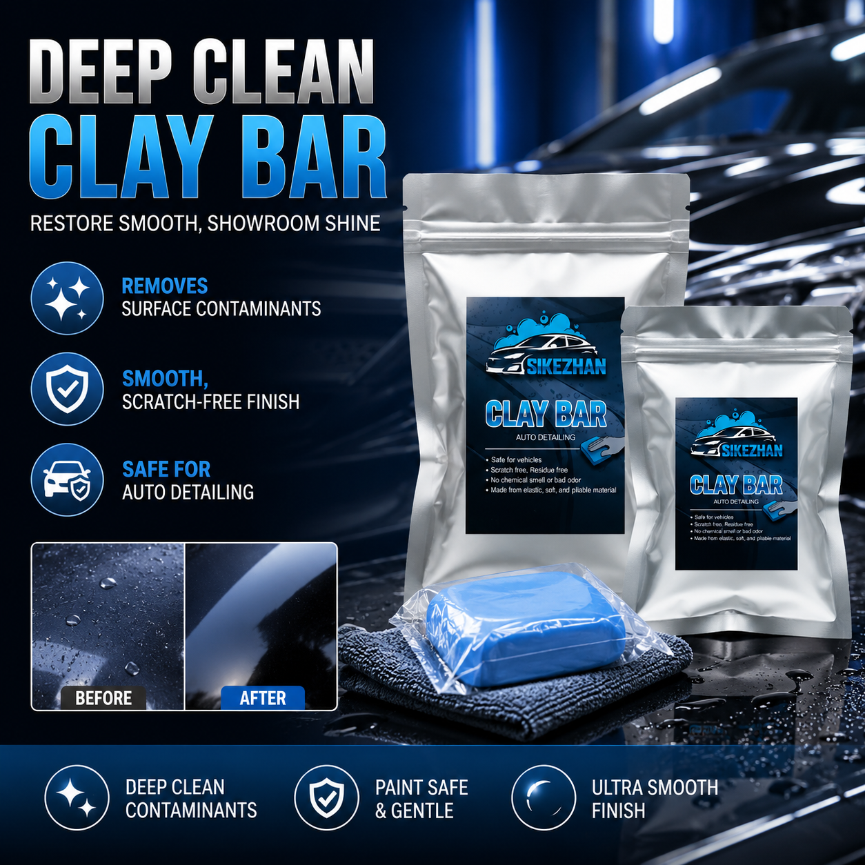 SIKEZHAN Magic Car Clay Bar fo - مراجعة Clay Bar Lubricant وسعره