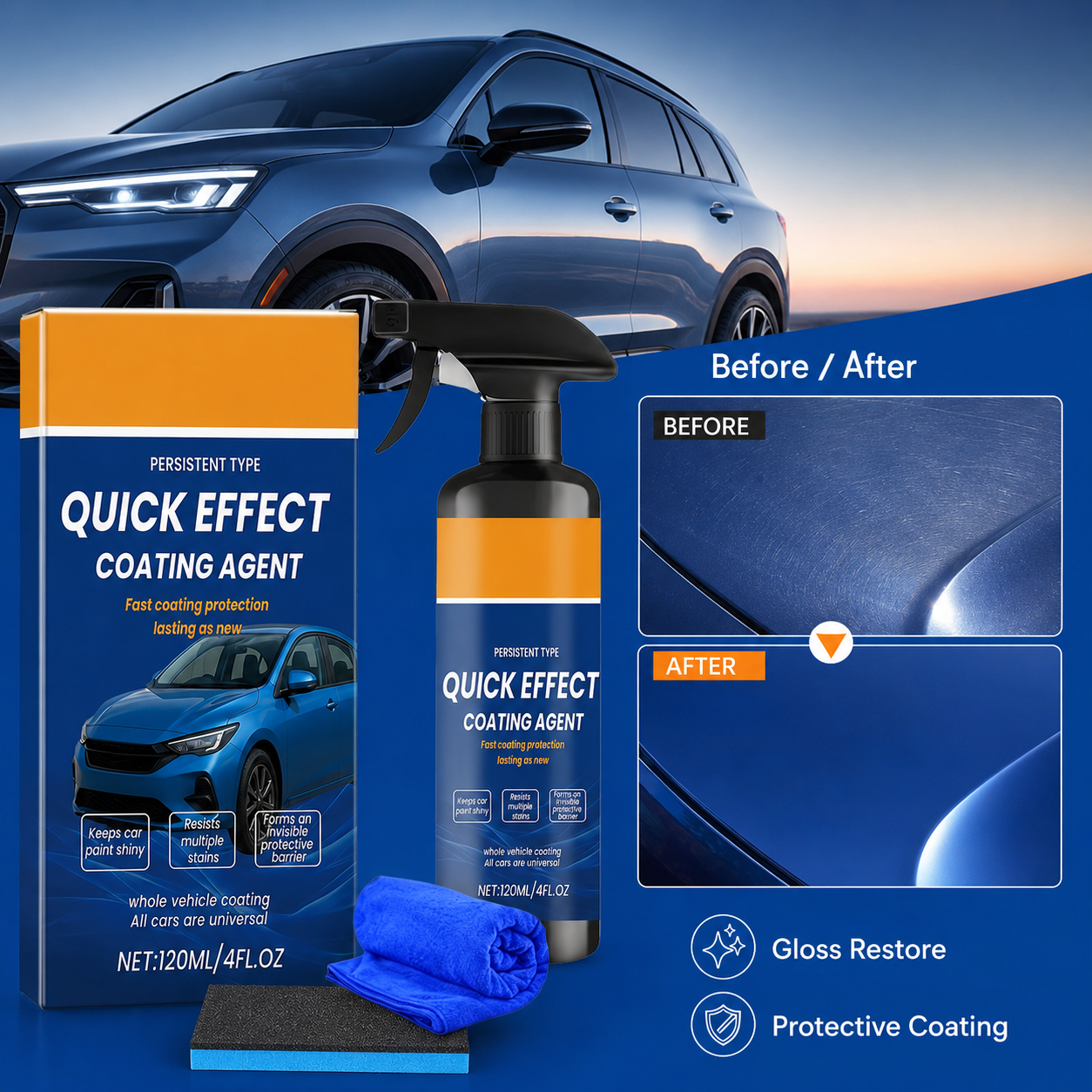 Car Coating Spray Quick Effect - مراجعة Car Wax Ceramic Coating وسعره