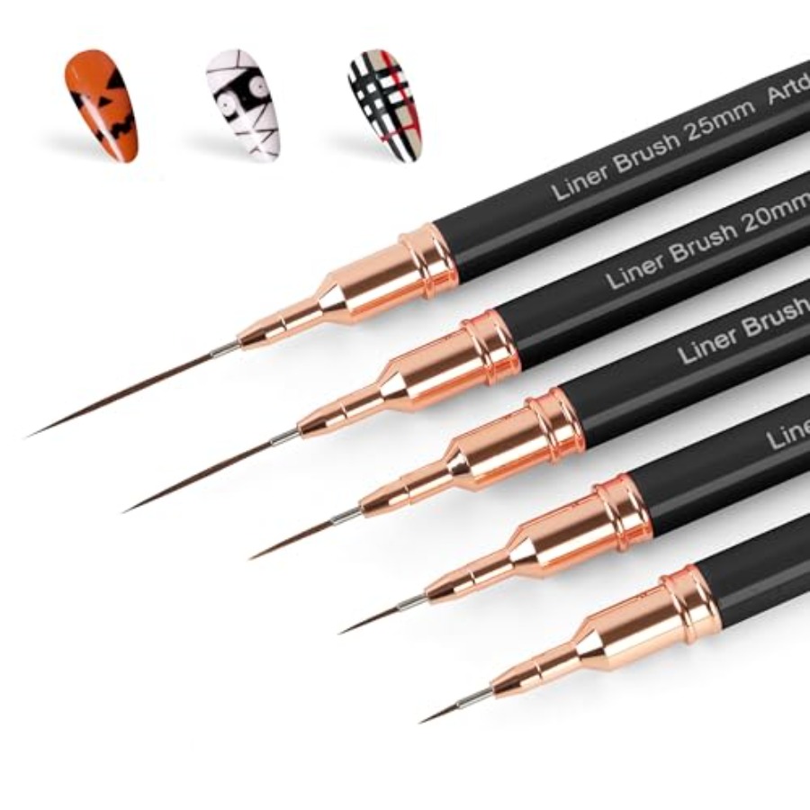 Metallic Nail Art Pens, Liner  - مراجعة Detailing Brush Set وسعره