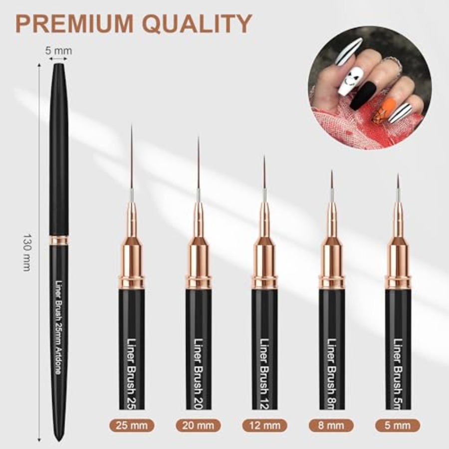 Metallic Nail Art Pens, Liner  - مراجعة Detailing Brush Set وسعره