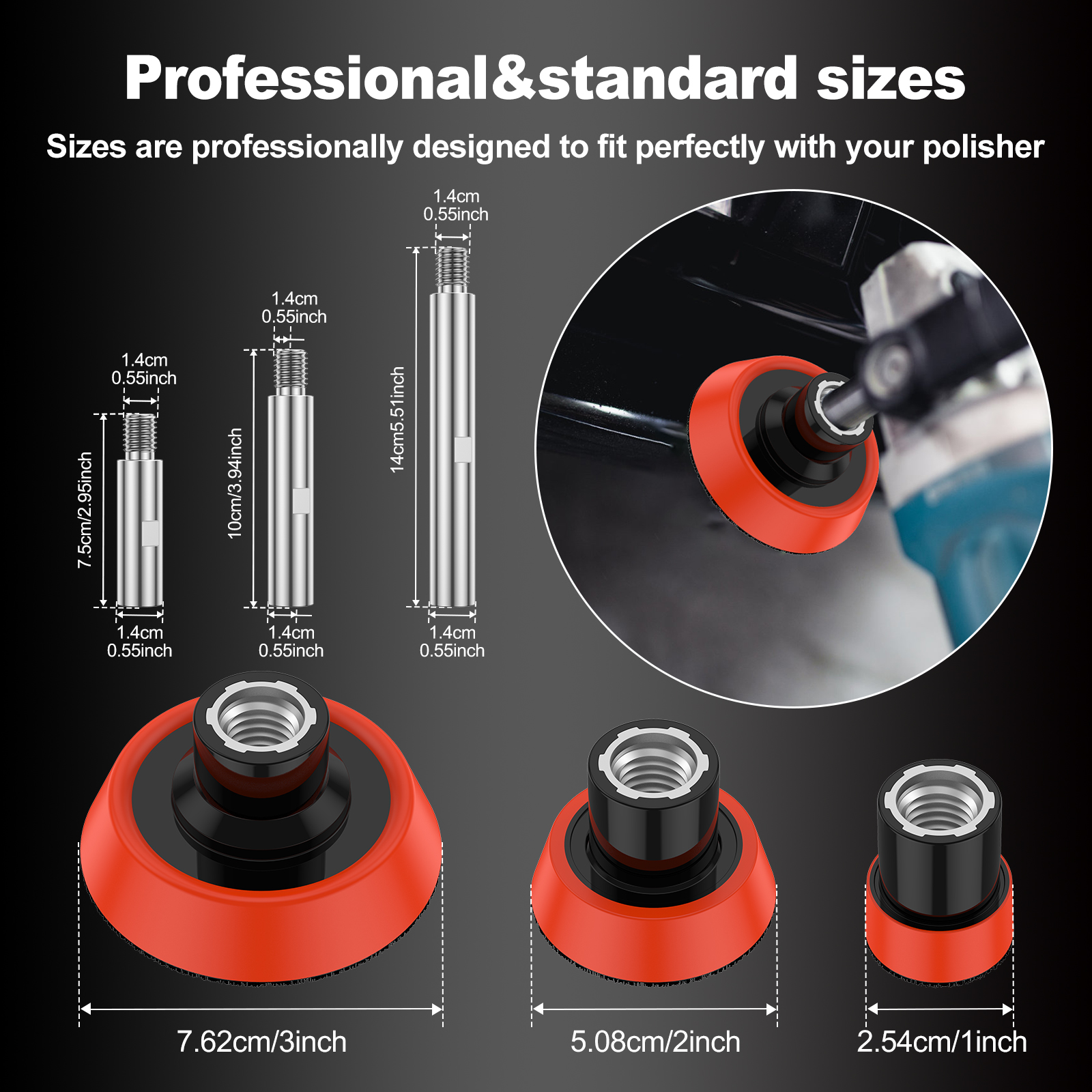 M14 Thread Polisher Extension  - مراجعة Polish Pad Set Buffer وسعره