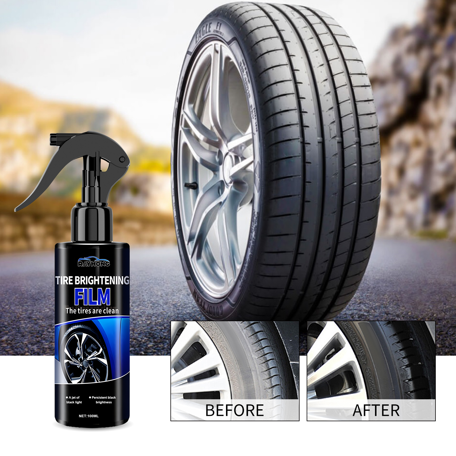 Car Tire Shine Coating Spray C - مراجعة Tire Shine Spray Sealant وسعره