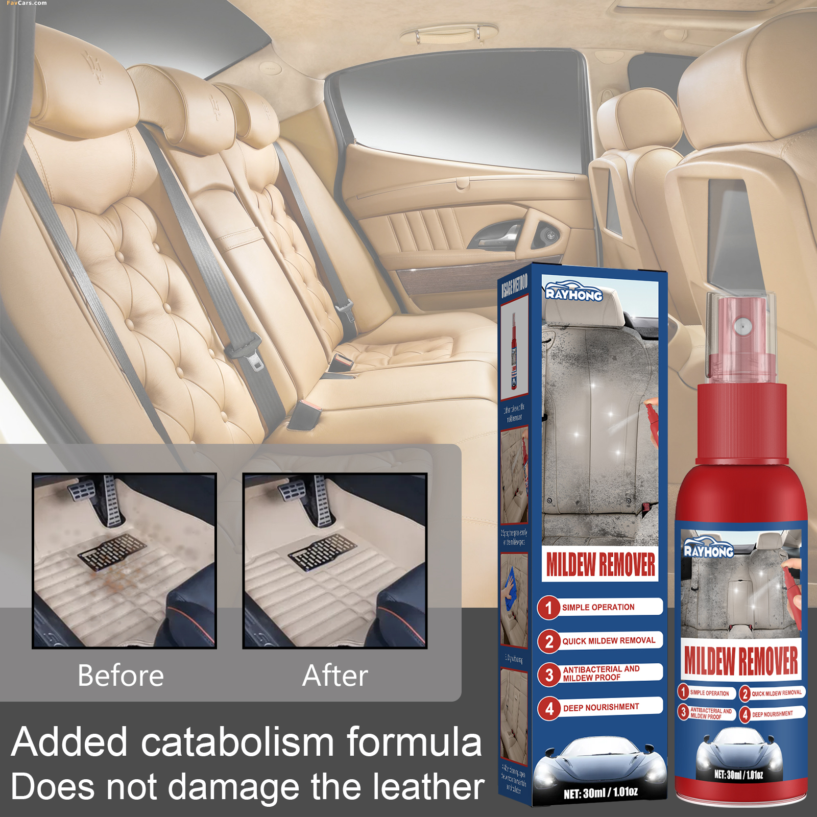 Car Mildew Remover Spray Multi - مراجعة Seat Cleaner Fabric وسعره