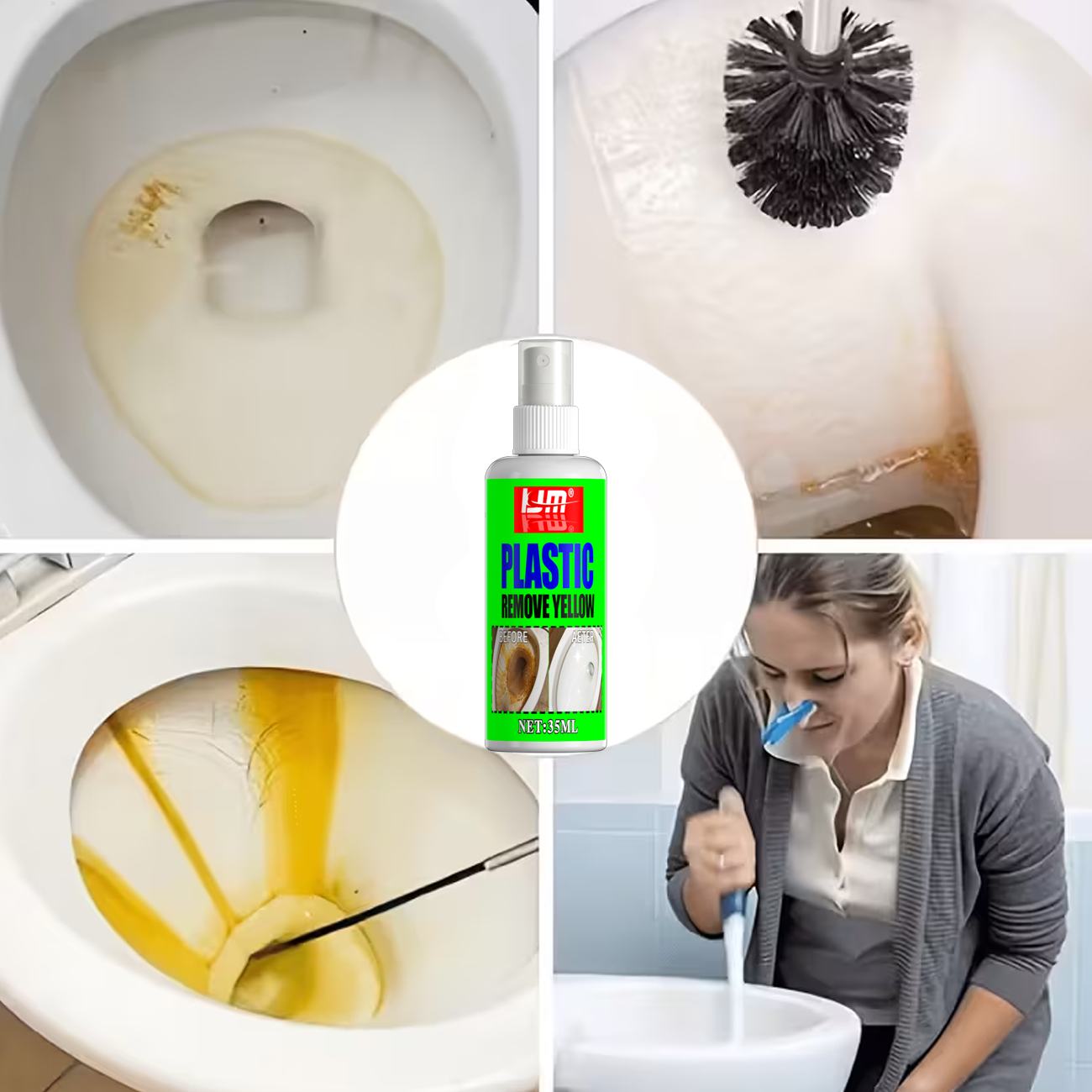 KJM 35ml Toilet Seat Yellow Re - مراجعة Seat Cleaner Fabric وسعره